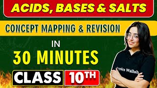 ACIDS BASES AND SALTS in 30 Minutes  Mind Map Series for Class 10th [upl. by Eliades]