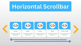 Horizontal Scrollbar Using HTML CSS  Horizontal Scrollbar View [upl. by Gallagher]