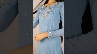 Hand Embroidery work neck designing tutorial part2 Party wear dress designing shortsfeed [upl. by Stanford]