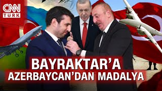 Selçuk Bayraktar’a Azerbaycan’dan madalya Baküdeki 74 Uzay Kongresinde ödüle layık görüldü [upl. by Croom995]