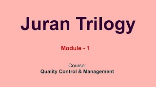 Juran Trilogy [upl. by Moritz]