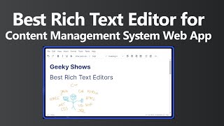 Best Rich Text Editor for Content Management System Web Applications Hindi [upl. by Myles]