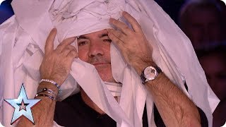 Marty Putz covers Simon Cowell in toilet roll  Auditions Week 1  Britain’s Got Talent 2018 [upl. by Patrick]