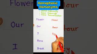 Homonyms  ELT  Vocabulary  Grammar  Semantics  Pronunciation Linguistics LinguaFranca1 [upl. by Icak]