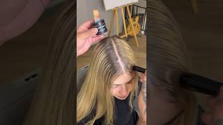 Blonde Hair Root Touch Up Powder Quick Solution for DarkGray Roots blonderoots [upl. by Olethea283]