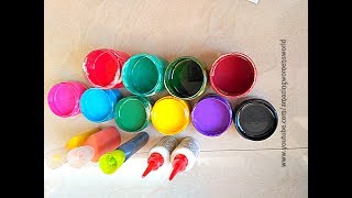 Fabric Paints  This is how I make Fabric paints Liquid embroidery conesOUT LINERS at home [upl. by Fitzger817]