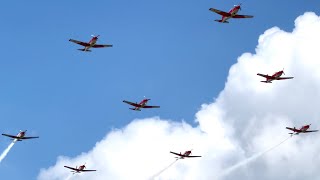 PC7 Team ganzes Display 🇨🇭 Swiss Air Force Airshow 4K [upl. by Adnaluy]