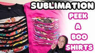 SUBLIMATION TSHIRT DESIGN  Sublimation TShirt For Beginners  Peek a boo Sublimation Shirt [upl. by Maida345]