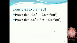 DAA 8 Growth of Function in Algorithm Asymptotic NotationsBig O Omega and Theta notation examples [upl. by Ik]