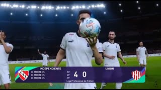 Liga Argentina 5ºF  Independiente 4 vs Unión Sf 0  eFootball PES 2021 Dif Leyenda [upl. by Igenia476]