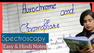 spectroscopy chromophore amp Auxochrome in hindi Msc chemistry lectures spectroscopy Bsc uv [upl. by Derrek]