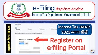 New Income Tax Portal par Registration kaise kare  How to Register on efiling Portal [upl. by Oigile]