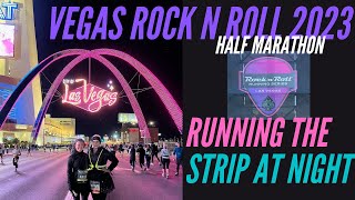 Rock n Roll Vegas 2023  Running the Strip AT NIGHT [upl. by Siseneg]