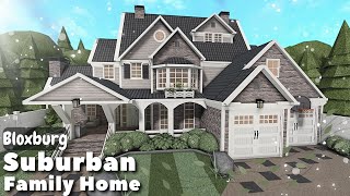 BLOXBURG Suburban Family Home Speedbuild  Roblox House Build [upl. by Berl231]