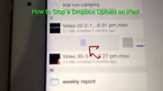 How to stop a dropbox Upload on Ipad [upl. by Nadya975]