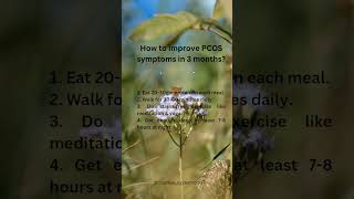 Maintain a healthy lifestyle to improve PCOS symptoms pcos trending shorts youtubeshorts pcod [upl. by Ecneps]