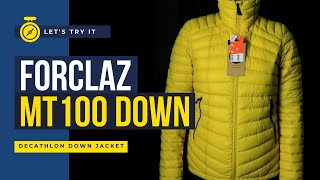 Forclaz MT100 Down Packable Jacket 2022  Decathlon lightweight down jacket [upl. by Dasie627]