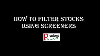 How to filter consistent profit making companies using screener [upl. by Ellenrahs]