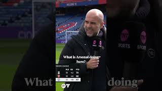 “What are Arsenal doing here” Pep Guardiola jokes as he talks intense threehorse title race [upl. by Yddeg]