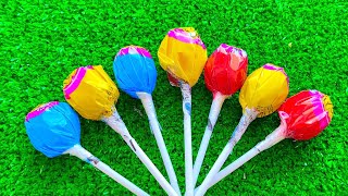 🍭 Learn Colors with Lollipops and Sweets Yummy Rainbow Lollipops ASMR [upl. by Akehsyt76]