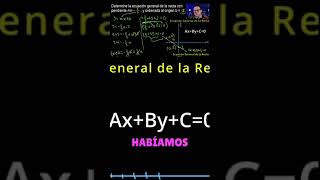 La fórmula definitiva para la ecuación general de una recta ¡descúbrela aquí shorts [upl. by Engracia]