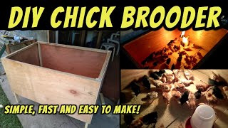 DIY Chick Brooder  Low cost  Fast and Easy to make [upl. by Halfon]