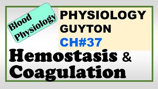 Ch37 Physiology Guyton  Hemostasis amp Blood Coagulation  Blood Physiology  Dr Asif Lectures [upl. by Adnaram376]