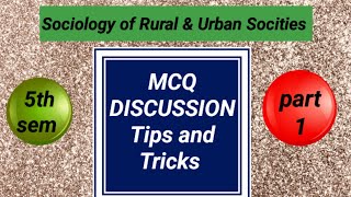 Sociology of Rural amp Urban Socities MCQ discussion Tips amp Trickseasyguideinbasociology [upl. by Mose]