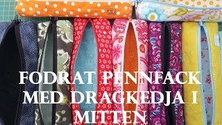 Fodrat pennfack med dragkedja i mitten [upl. by Ostraw118]