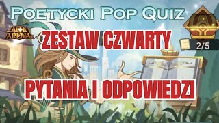 Zestaw 4 Poetycki pop quiz  Pytania i odpowiedzi  Poetic pop quiz  AFK Arena Polska [upl. by Rehpinnej]