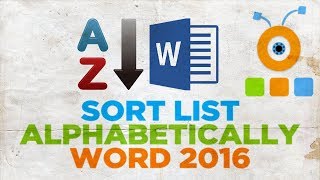 How to Sort a List Alphabetically in Word 2016 [upl. by Akins610]