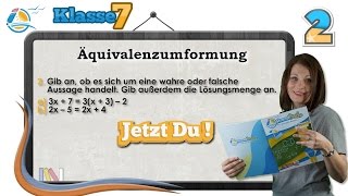 Äquivalenzumformung Terme und Gleichungen  Klasse 7 ★ Übung 2 [upl. by Small]