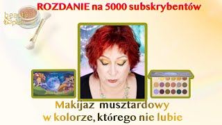 ROZDANIE🔥🔥🔥5000 Subskrybentów 🔥🔥🔥 Makijaż 65 plus w kolorze musztardowym którego nie lubię 🙈 [upl. by Demeyer]