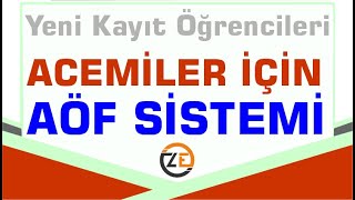 AÖF Kaydımı Oldum  Ders Seçimi Geçme Notu Sınavlar Nasıl Olur Sınav Merkezi Seçimi [upl. by Tloc200]