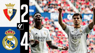 Osasuna 24 Real Madrid  HIGHLIGHTS  LaLiga 202324 [upl. by Weisbart781]