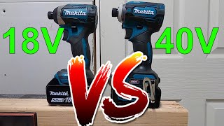 40v VS 18v Makita Impact Drivers [upl. by Yetah]