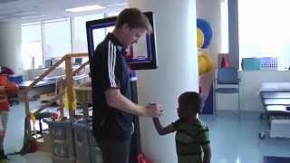 Dax McCarty Visits Pediatric Patients at Hospital for Special Surgery [upl. by Hogan]