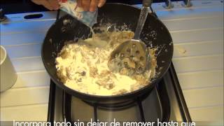 Crepes rellenos con champiñon [upl. by Alfi]