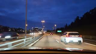 Night drive to Jakobsberg Stockholm [upl. by Lauer]