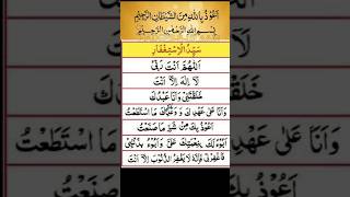 Saidul istigfar  Greatest Dua for Seeking Forgiveness  dua islamicfigure shortsfeed istigfar [upl. by Atiuqrahc643]