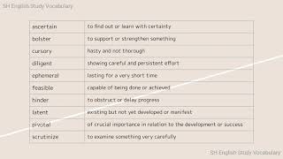 SH English Vocabulary Essential 9 [upl. by Adirem]