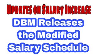 MODIFIED SALARY SCHEDULE OF SALARY STANDARDIZATION LAW V [upl. by Oehsen475]