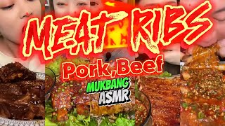 BEEFPORK RIBS MUKBANG ASMR Big Bites  Southcot Mukbangers [upl. by Hindorff]