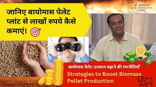 जानिए बायोमास पेलेट प्लांट से लाखों रुपये कैसे कमाएं। Strategies to boost biomass pellet production [upl. by Yeldar611]