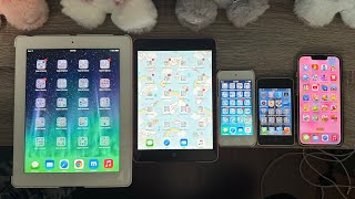 Every Apple device Ive collected iPhone iPod touch iPad  Startup amp Shutdown [upl. by Yellat]