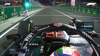 Leaked Funny Radio Sergio Checo Perez Failed Pitlane Start Qatar Grand Prix F1 [upl. by Ayak538]