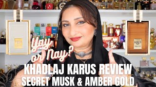 KHADLAJ KARUS SECRET MUSK amp AMBER GOLD REVIEW simsquad [upl. by Forster]