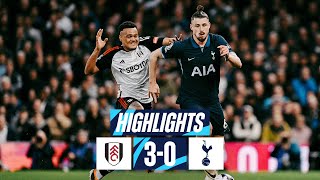 FULHAM 30 TOTTENHAM HOTSPUR  PREMIER LEAGUE HIGHLIGHTS [upl. by Kitchen]