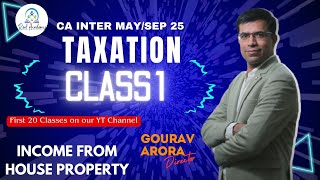 CA INTER TAXATION CLASS 1 FOR MAY 25 AND SEP 25  NEW BATCH  TAX [upl. by Menashem]