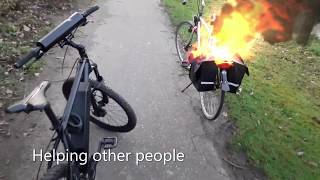 Elektrische fiets brandblusser Ebike fire protection [upl. by Gromme]